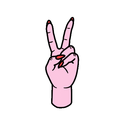 Hand Peace Sticker by Sophie Rose Brampton