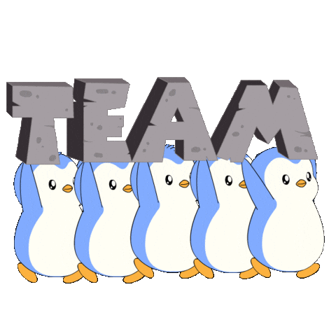 Working Go Team Sticker by Pudgy Penguins