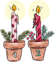Christmas Candle Sticker