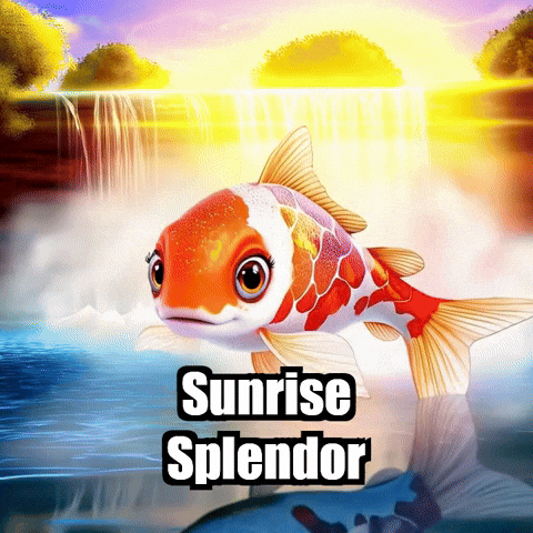Koi Fish Sunrise GIF by TheConfishius