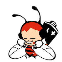 Peebeez happy dance dancing red Sticker