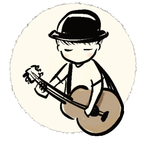 Guitar Band Sticker