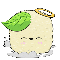 Floating Rice Ball Sticker