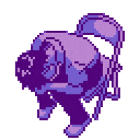 Sad Pixel Sticker