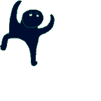 Black Cat Wtf Sticker by Mekamee