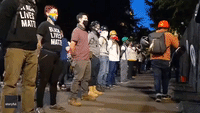 ‘Wall of Vets’ Join Protesters in Portland