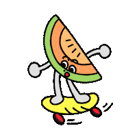 avapom fruit skateboard skater melon Sticker