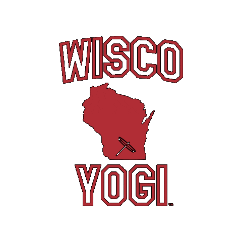 Yoga Wisconsin Sticker by Dfly