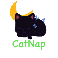 thecattomtom cat blackcat tomtom catnap Sticker
