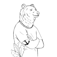 bear talking GIF by louis16art