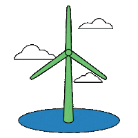 powershift-energy wind wind power powershift パワシフト Sticker