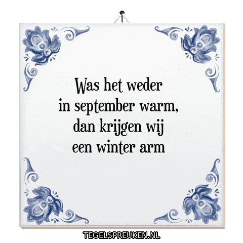 Winter September Sticker by Tegelspreuken.nl