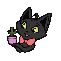 anukis_cl cats gatos plantas suculenta Sticker