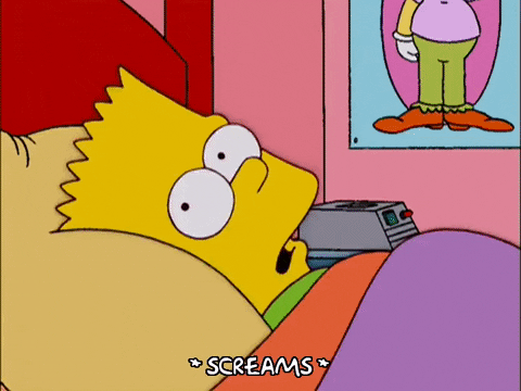 scared bart simpson GIF