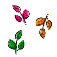Colour Hojas Sticker