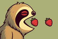 Strawberry Pacman GIF by Slothana