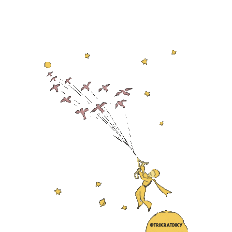 trikratdiky giphyupload thelittleprince trikratdiky třikrát díky Sticker
