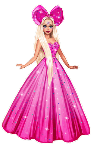 Doll Barbie Sticker