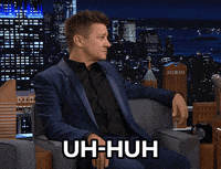 Jeremy Renner Yes GIF by The Tonight Show Starring Jimmy Fallon