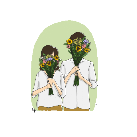 aditarez giphyupload love flowers couple Sticker