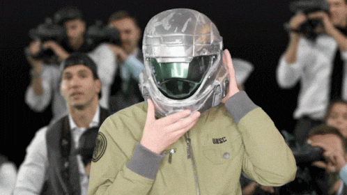 Greenskull giphyupload halo helmet reveal GIF