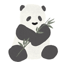 Panda Bamboo Sticker by Little Planet