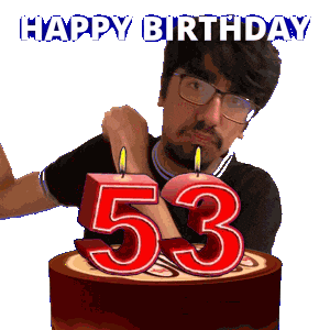 53 Years Old Sticker