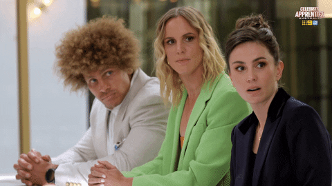 Nervous React GIF by Celebrity Apprentice Australia