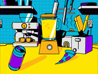 jtiptonk animation food coffee loop GIF