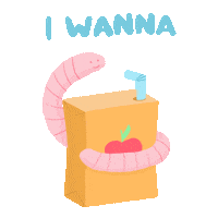 elyxandra hug worm juice squeeze Sticker
