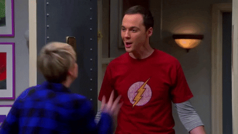 Pushing Season 8 GIF by The Big Bang Theory