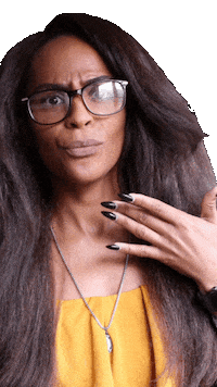 MillennialInDebt nah hair flip say what duh GIF