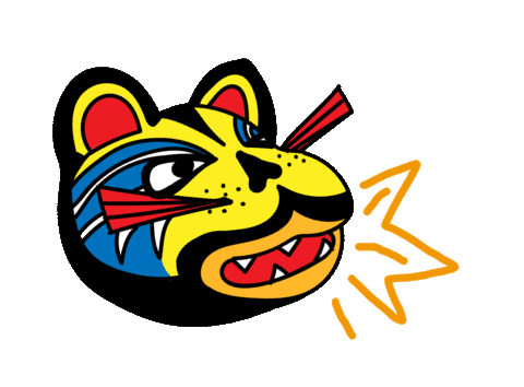 Tiger Roaring Sticker
