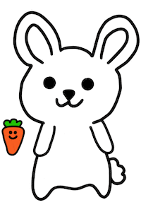 Bunny Pensando Sticker