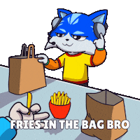 Working Fast Food Sticker by Toshithecat