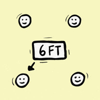 duck_muscle social distancing personal space 6 feet GIF