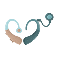 sinosz_hangforras deaf ci hard of hearing hearing aids Sticker