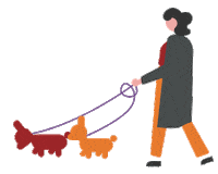 Dogwalker Sticker by Minijob-Zentrale