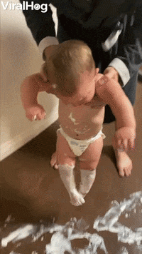 Baby Takes Up Abstract Painting GIF by ViralHog