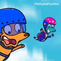 TreehouseDirect dog sky falling diving GIF