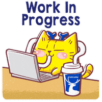 Cat Working Sticker by Bear Boss Buddies