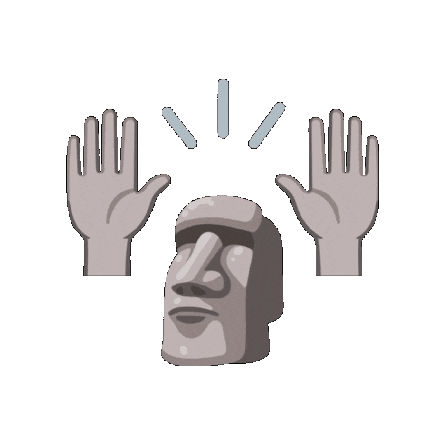 sorgulama_ giphygifmaker giphycreatortest risev10 kesinlikle sinema moai Sticker