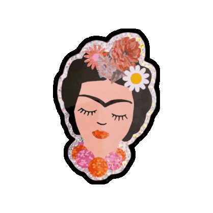 Frida Kahlo Sticker Sticker by Tambour Battant
