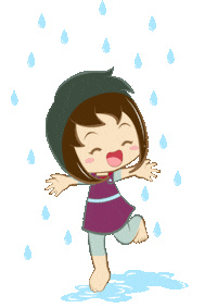 tikaalodia happy girl rain raining Sticker