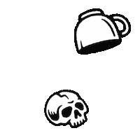 Coffee Death Sticker by Mover & Shaker Co
