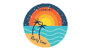 Tropical Island Summer Sticker by Party Island Curacao