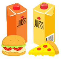 Pizza Burger Sticker by Juissi