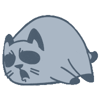 Sad Cat Sticker by Iconka