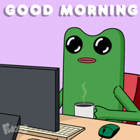 Working Good Morning GIF by fwogs