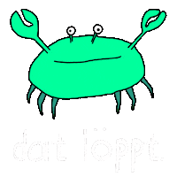 Crab Läuft Sticker by Ostfriesland
